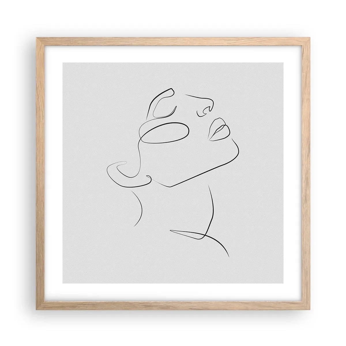 Affiche dans un chêne clair - Poster - Méandre du rêve - 50x50 cm