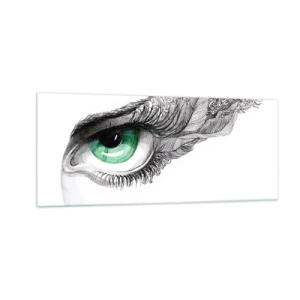 Impression sur verre - Image sur verre - Belle et prête à l'attaque - 100x40 cm