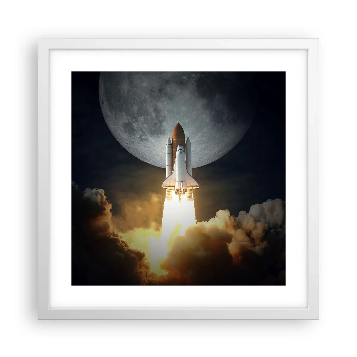 Affiche dans un cadre blanc - Poster - Le début d'une aventure surnaturelle - 40x40 cm