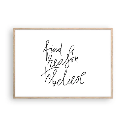 Affiche dans un chêne clair - Poster - C'est possible - 100x70 cm