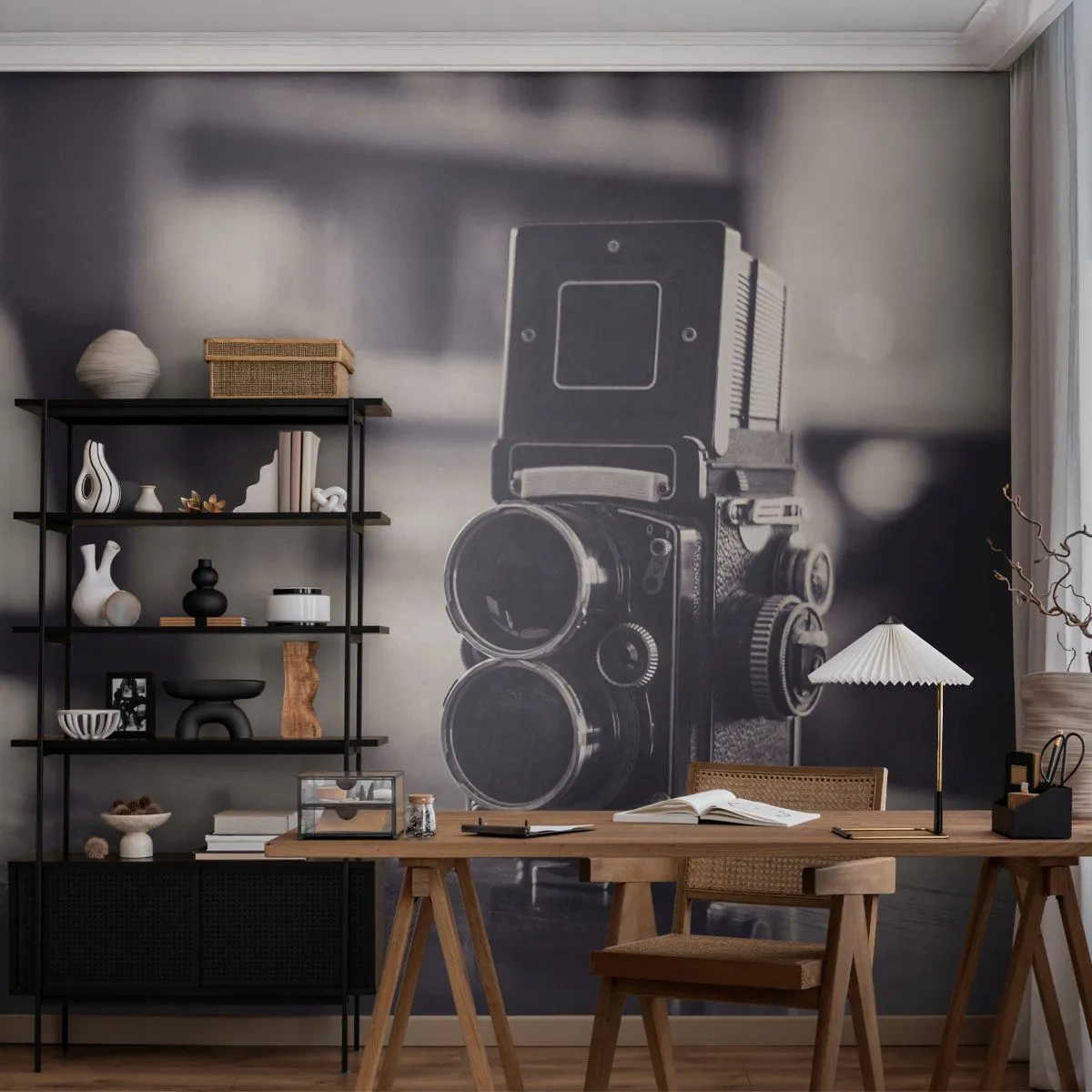 Papier Peint Photo Premium Canvas - La magie de la photographie ancienne - Rétro, Caméra, Ancien - 250x175 cm