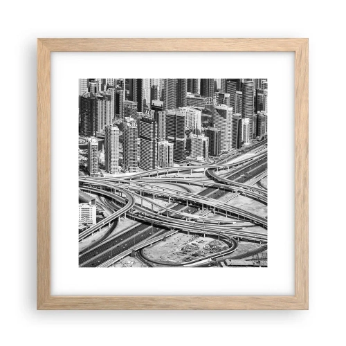 Affiche dans un chêne clair - Poster - Dubaï - la ville impossible - 30x30 cm