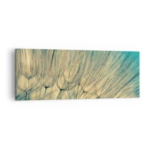 Impression sur toile - Image sur toile - Macrophotographie de pissenlits en plein jour - 140x50cm - En attente du vent - Décoration murale moderne pour le salon et la chambre ARTTOR