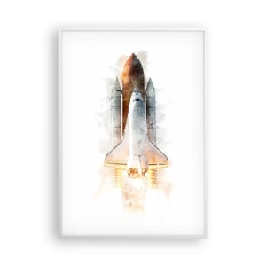 Affiche dans un cadre blanc - Poster - Des explorateurs pour commencer - 70x100 cm
