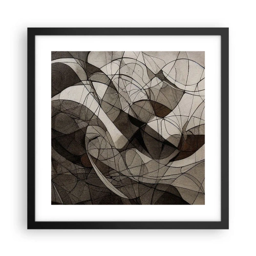 Affiche dans un cadre noir - Poster - Circulation des couleurs de la terre - 40x40 cm