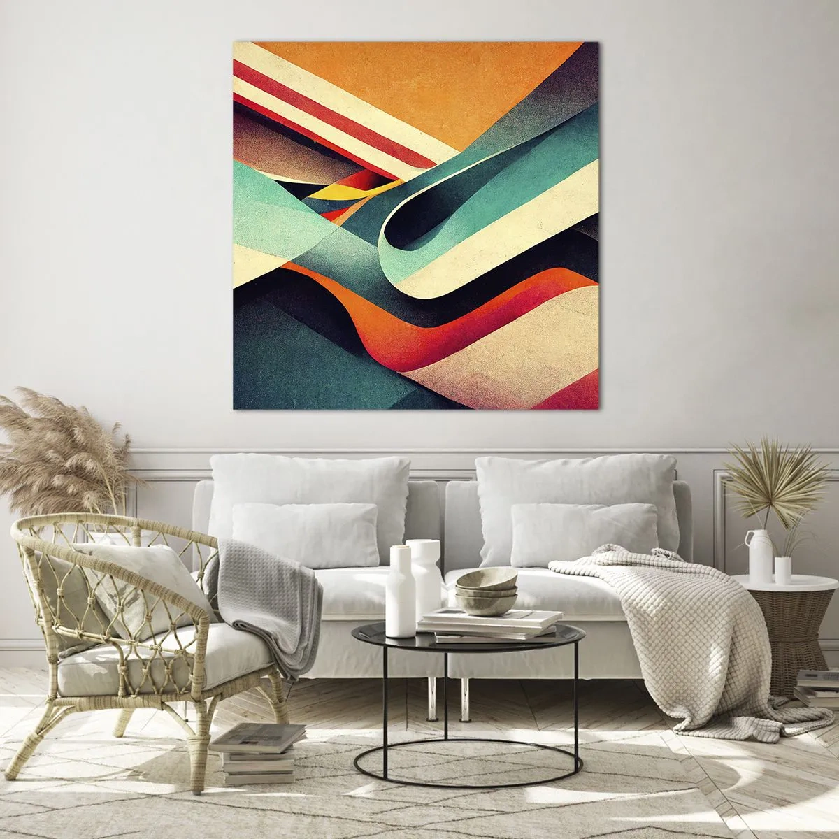 Impression sur verre - Image sur verre - Composition intense - 40x40 cm
