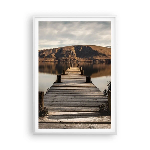 Affiche dans un cadre blanc - Poster - Paysage silencieux - 70x100 cm
