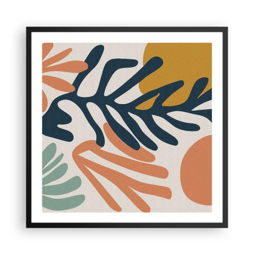 Affiche dans un cadre noir - Poster - Mers de corail - 60x60 cm