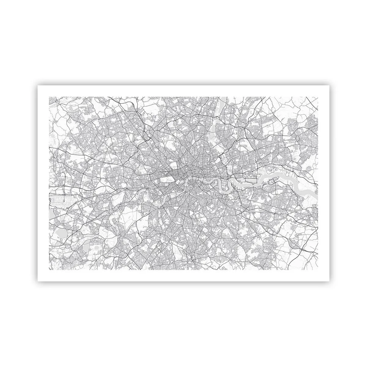 Affiche - Poster - Carte du labyrinthe londonien - 91x61 cm