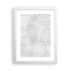 Affiche dans un cadre blanc - Poster - Il n'y a pas de chemin droit - 30x40 cm