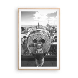 Affiche dans un chêne clair - Poster - Ville sur les villes - 61x91 cm