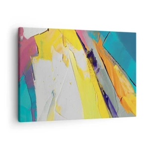 Impression sur toile - Image sur toile - Une composition abstraite aux couleurs intenses - 70x50cm - Anatomie du monde - Décoration murale moderne pour le salon et la chambre ARTTOR