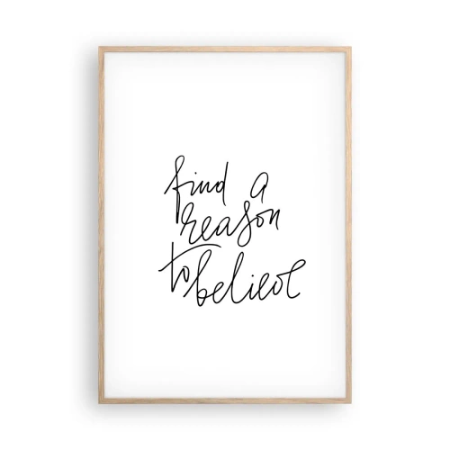 Affiche dans un chêne clair - Poster - C'est possible - 70x100 cm