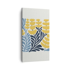 Impression sur toile - Image sur toile - Parterre de fleurs ensoleillé - 45x80 cm