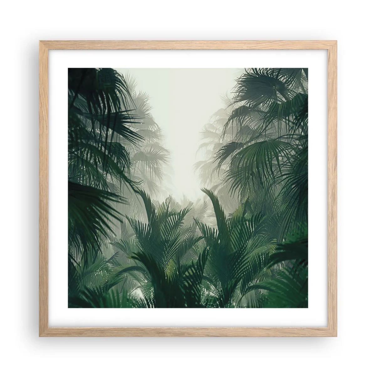 Affiche dans un chêne clair - Poster - Secret tropical - 50x50 cm