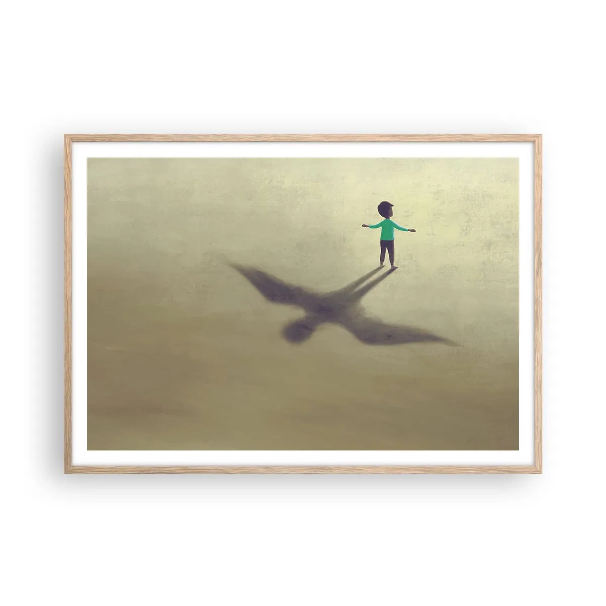 Affiche dans un chêne clair - Poster - Héros du futur - 100x70 cm