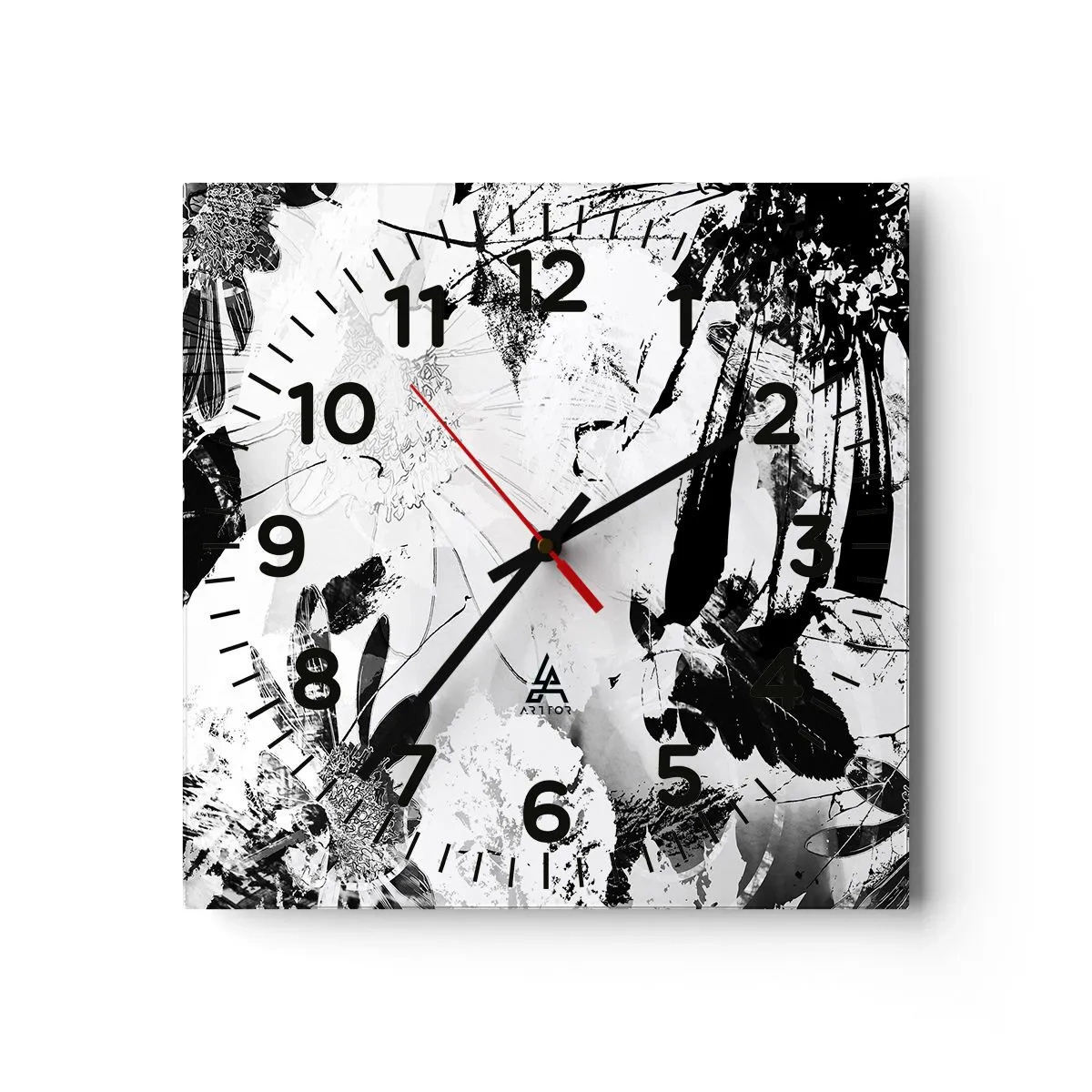 Horloge murale - Pendule murale - Automne en négatif - 30x30 cm