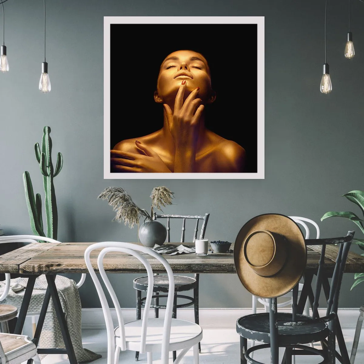 Affiche - Poster - Comme de la soie dorée - 30x30 cm