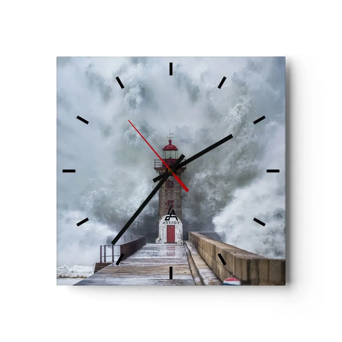 Horloge murale - Pendule murale - Le rugissement des eaux, le bruit soufflera - 40x40 cm