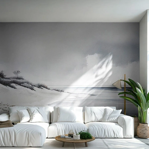 Papier Peint Photo Premium Sand - Ensemble depuis toujours - Dunes, Plage, Océan - 250x175 cm