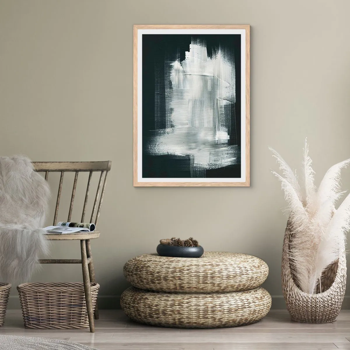 Affiche dans un chêne clair - Poster - Tissé à la verticale et à l'horizontale - 61x91 cm