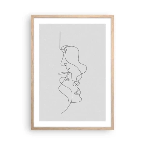 Affiche dans un chêne clair - Poster - Chaleur de désir renaissant - 50x70 cm