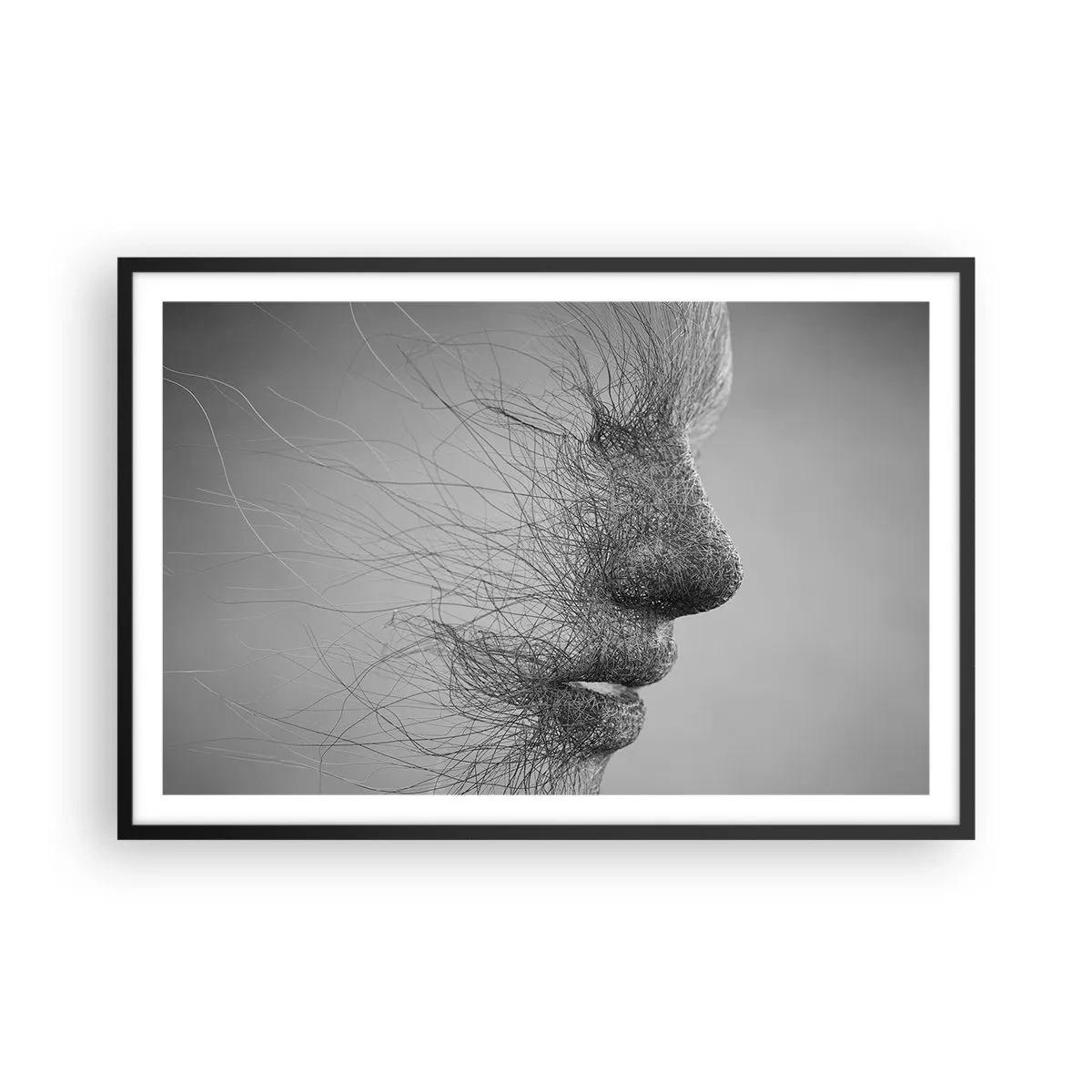 Affiche dans un cadre noir - Poster - L'esprit du vent - 91x61 cm