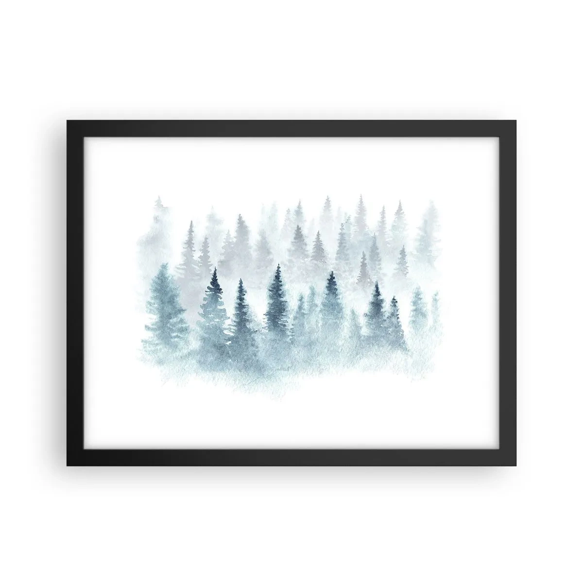 Affiche dans un cadre noir - Poster - Enveloppé de brouillard - 40x30 cm