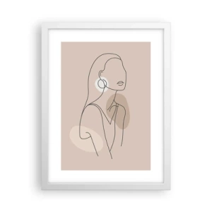 Affiche dans un cadre blanc - Poster - Icone féminin - 30x40 cm