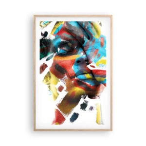 Affiche dans un chêne clair - Poster - Personnalité colorée - 61x91 cm