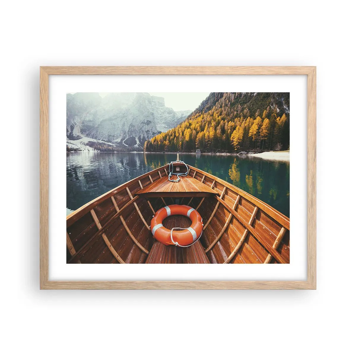 Affiche dans un chêne clair - Poster - Escapade en montagne - 50x40 cm