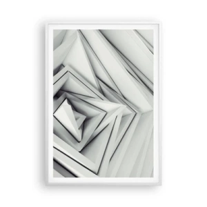Affiche dans un cadre blanc - Poster - Bourgeon d’angles vifs - 70x100 cm