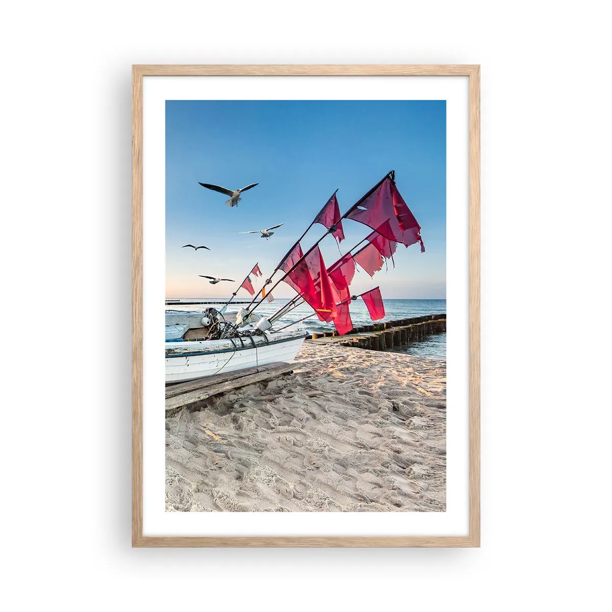 Affiche dans un chêne clair - Poster - Repos mérité - 50x70 cm