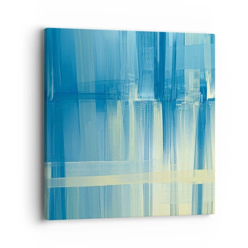 Impression sur toile - Image sur toile - Composition en turquoise - 40x40 cm