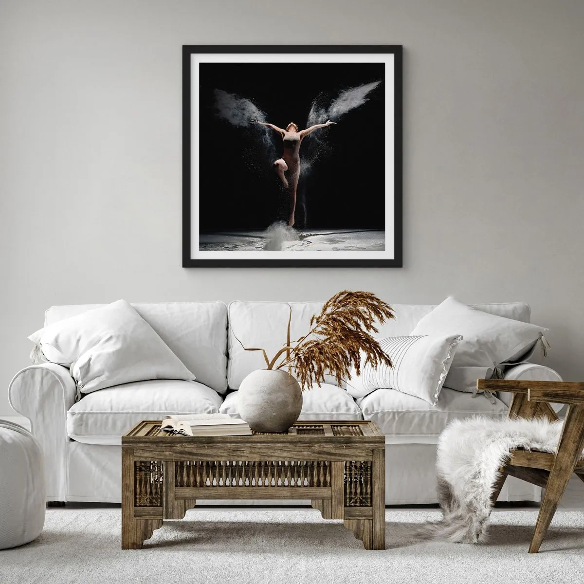 Affiche dans un cadre noir - Poster - Les elfes existent - 60x60 cm