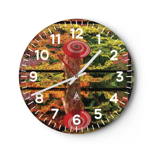 Horloge murale - Pendule murale - Dans le temple de la nature - 30x30 cm