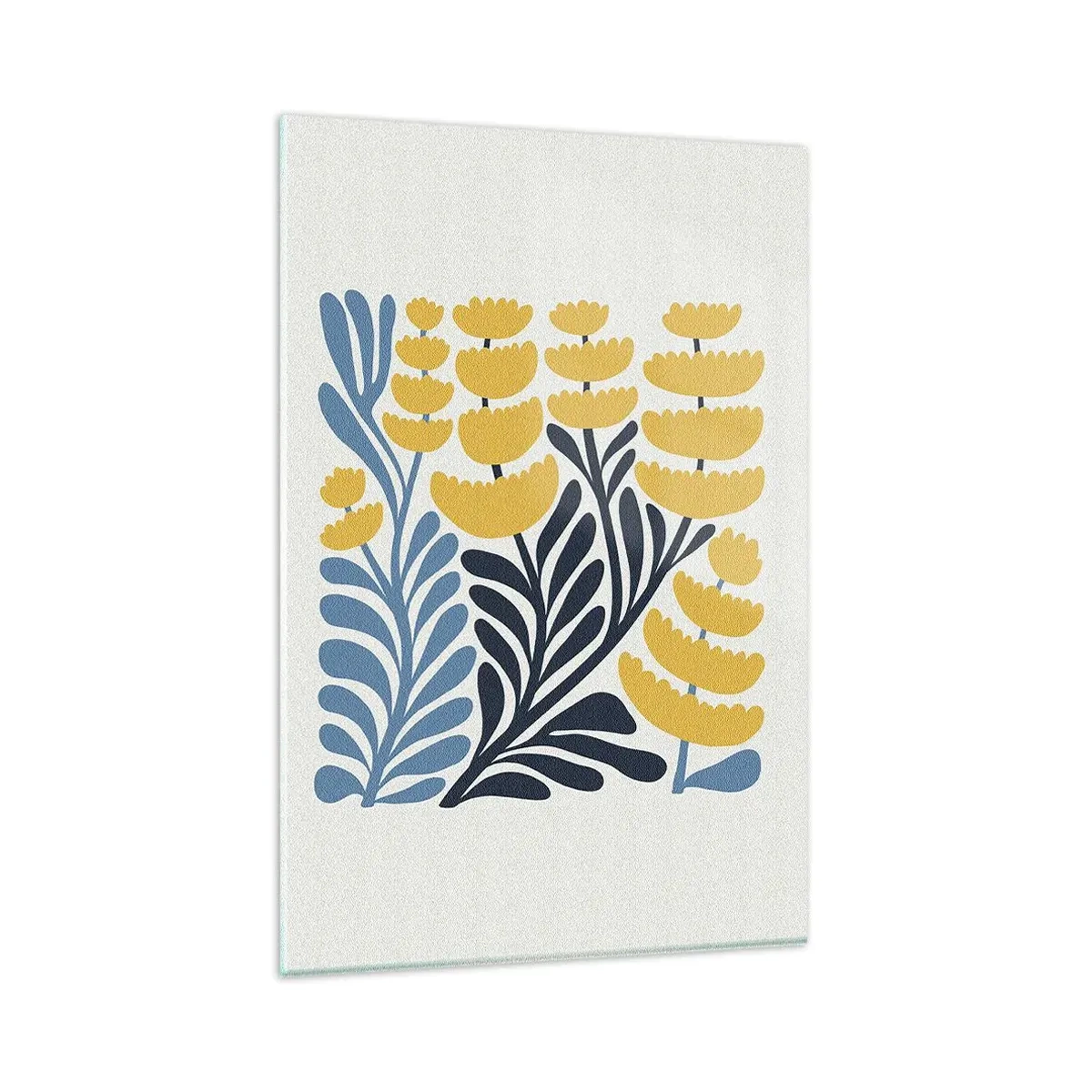 Impression sur verre - Image sur verre - Parterre de fleurs ensoleillé - 80x120 cm