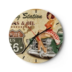 Horloge murale - Pendule murale - Les superbes années 40. - 40x40 cm