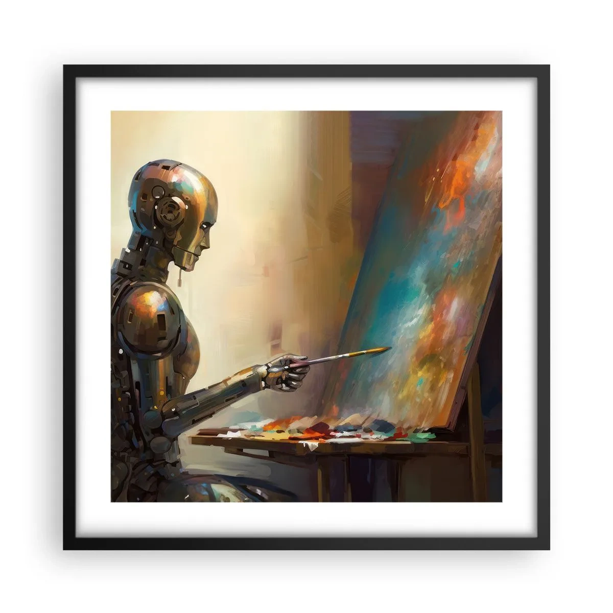 Affiche dans un cadre noir - Poster - L'art du futur - 50x50 cm