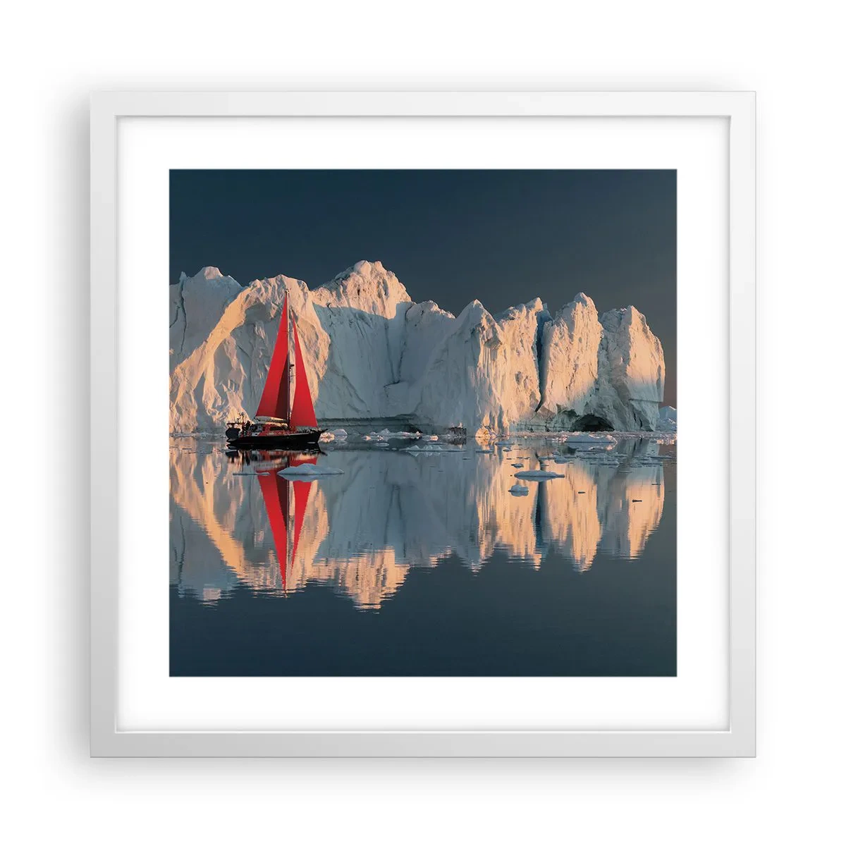 Affiche dans un cadre blanc - Poster - Aux limites du monde - 40x40 cm