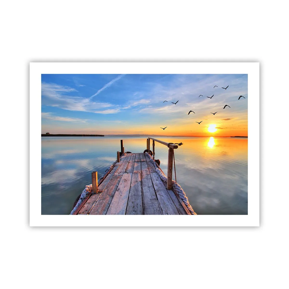 Affiche - Poster - Marcher droit vers le soleil - 70x50 cm