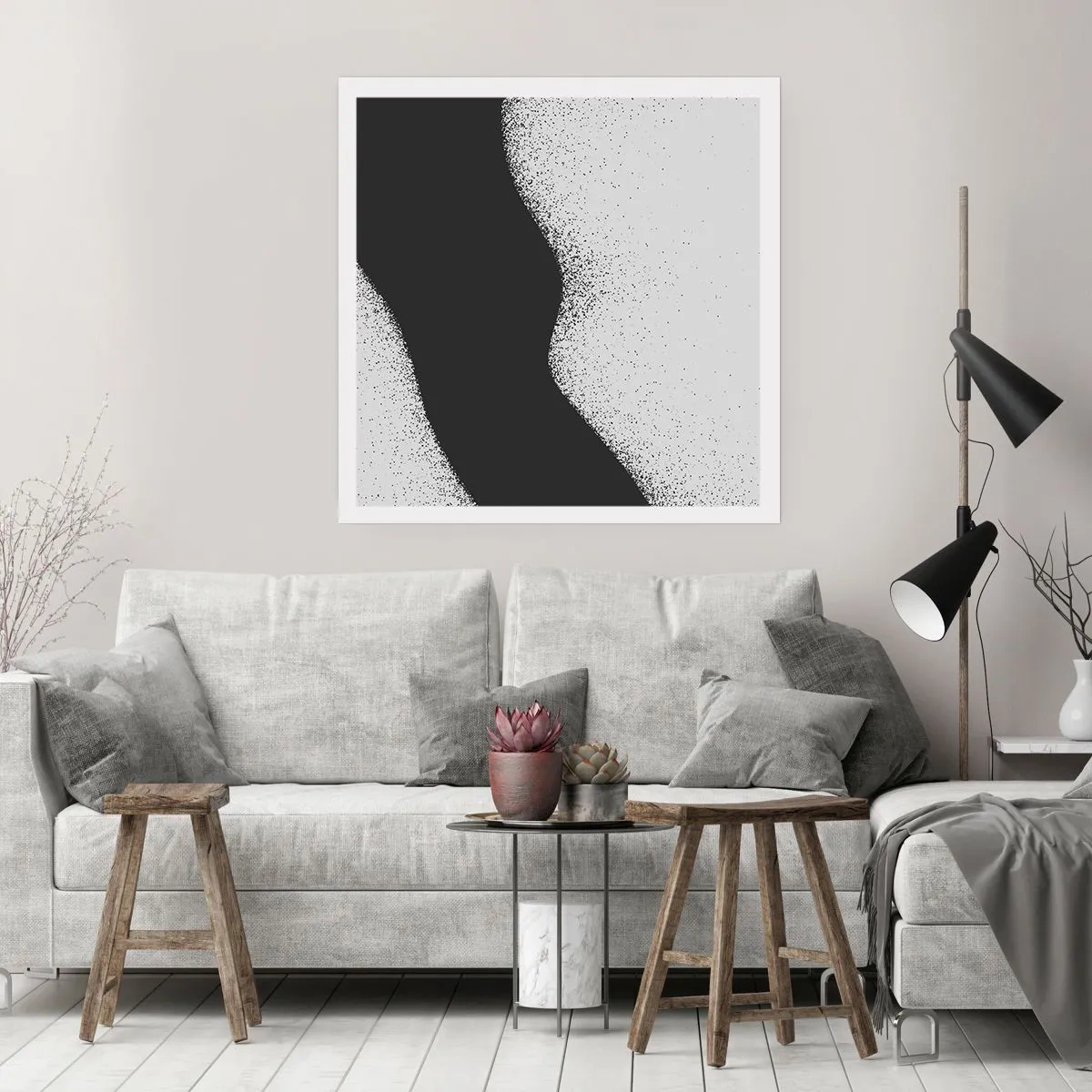 Affiche - Poster - Équilibre fluide - 60x60 cm