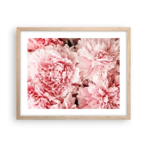 Affiche dans un chêne clair - Poster - Rêve rose - 50x40 cm