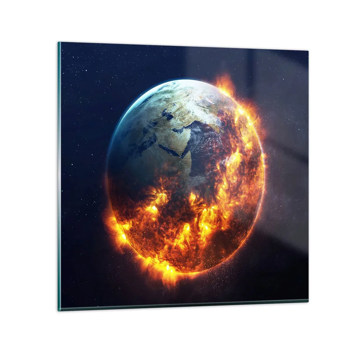 Impression sur verre - Image sur verre - La flamme de l'apocalypse - 30x30 cm