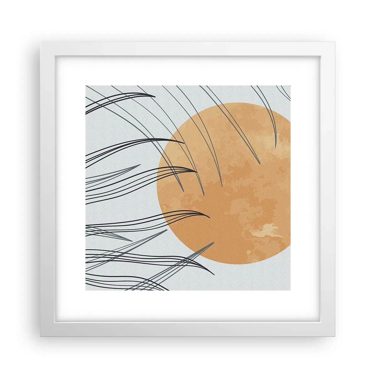 Affiche dans un cadre blanc - Poster - Toujours vers le soleil - 30x30 cm