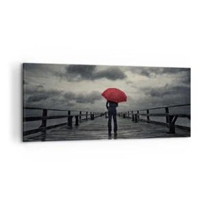 Impression sur toile - Image sur toile - Peu importe qu'il pleuve - 100x40 cm