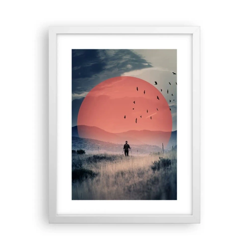 Affiche dans un cadre blanc - Poster - Dans ses éléments - 30x40 cm