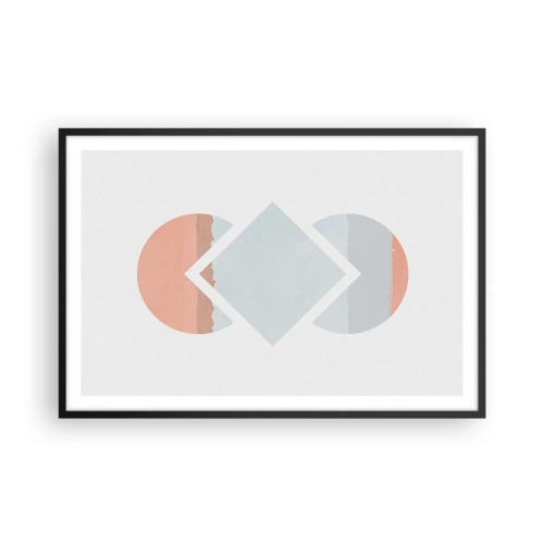 Affiche dans un cadre noir - Poster - La situation est clair - 91x61 cm