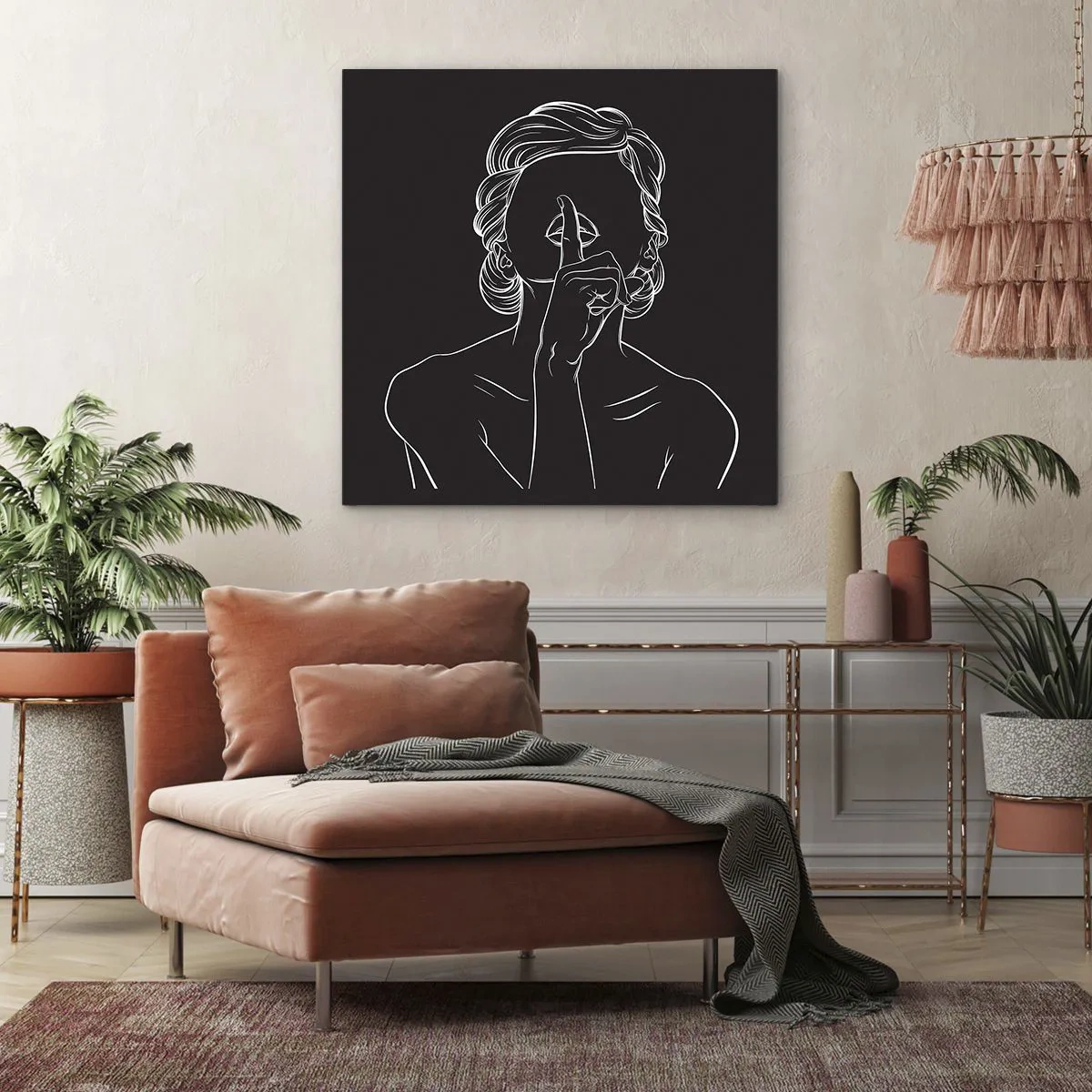 Impression sur toile - Image sur toile - La beauté s'épanouit en silence - 50x50 cm