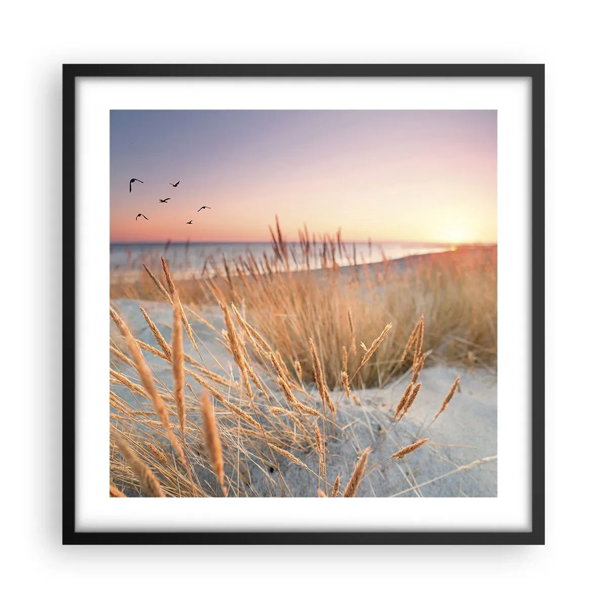 Affiche dans un cadre noir - Poster - Berceuse baltique - 50x50 cm